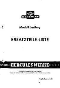 Ersatzteilliste Hercules LASTBOY