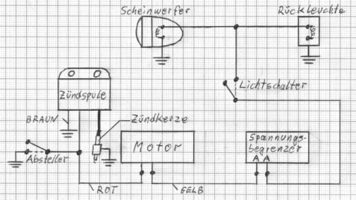 Einfacher Schaltplan 12 Volt/50 Watt